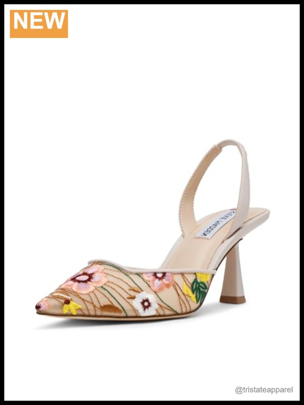 Steve Madden Finlee Slingback Pump Pointed Toe Mesh 3.25 Heel